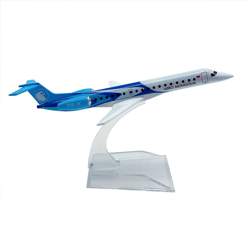 Airplane Model 16cm AERO Mongolia ERJ145 Plane Model Aircraft Model 1:400 Diecast Metal Airplanes Plane Toy Gift AV8R