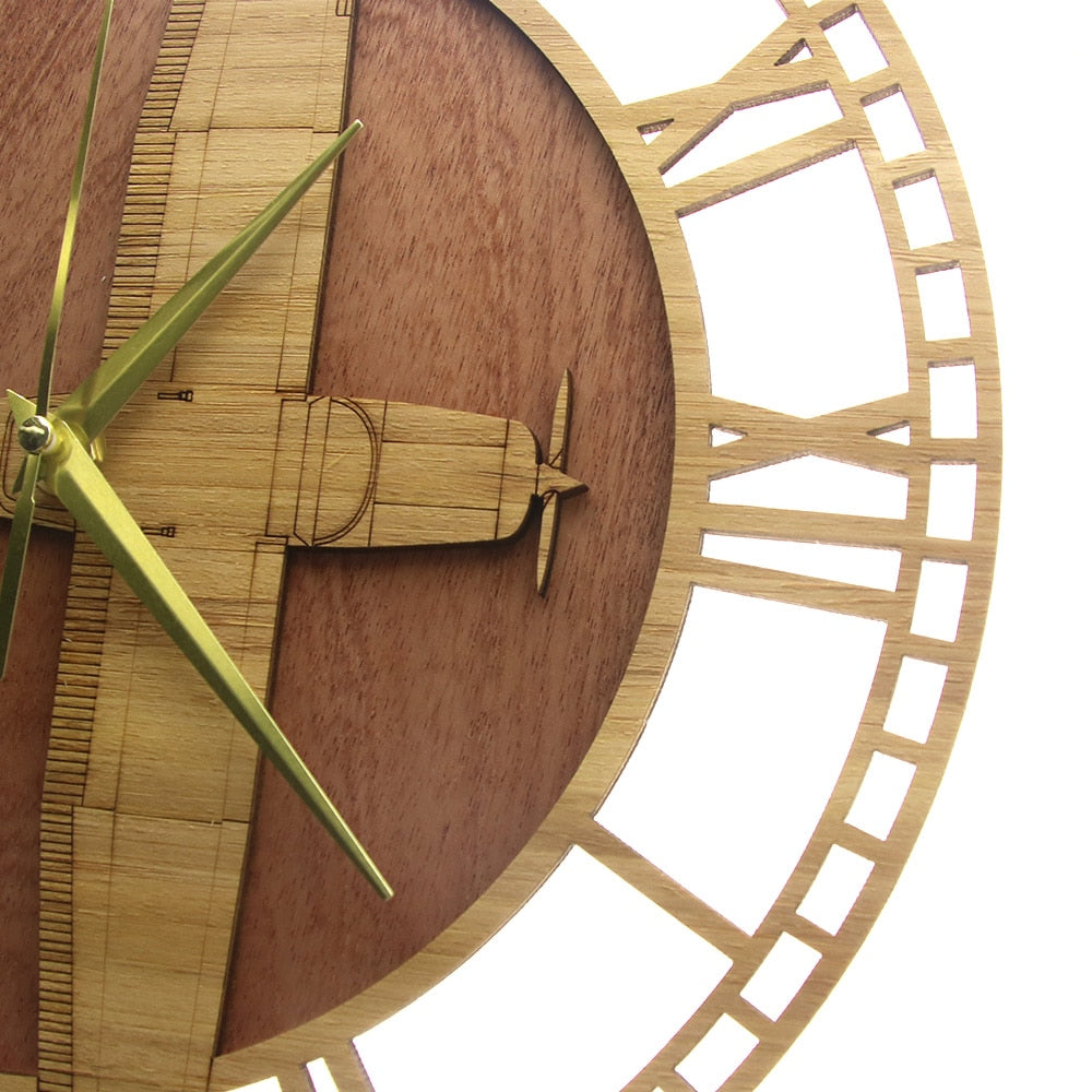 CESSNA 182 SKYLANE WOODEN WALL CLOCK THE AVIATOR