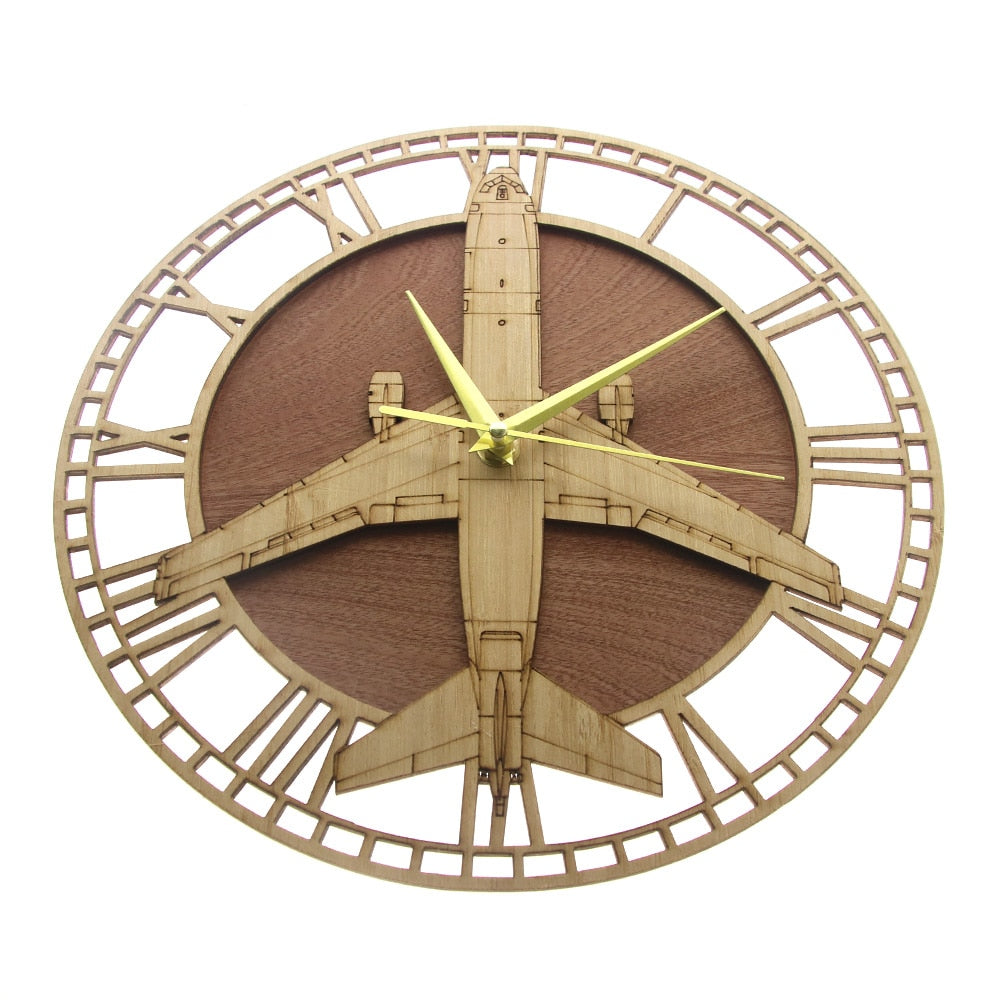 KC-10 EXTENDER WOODEN WALL CLOCK THE AVIATOR