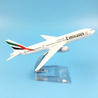 Thumbnail for plane model Boeing 777 emirates airline aircraft 777 Metal Solid simulation airplane model for kids toys Christmas gift AV8R