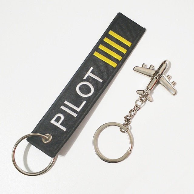 Pilot  Flight Crew 1 PC Metal Plane Key Rings THE AVIATOR