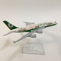 Thumbnail for Airplane Model EVA Air A380 Planes Aircraft Model Toy 1:400 Diecast Metal Airbus A380 Airplanes AV8R