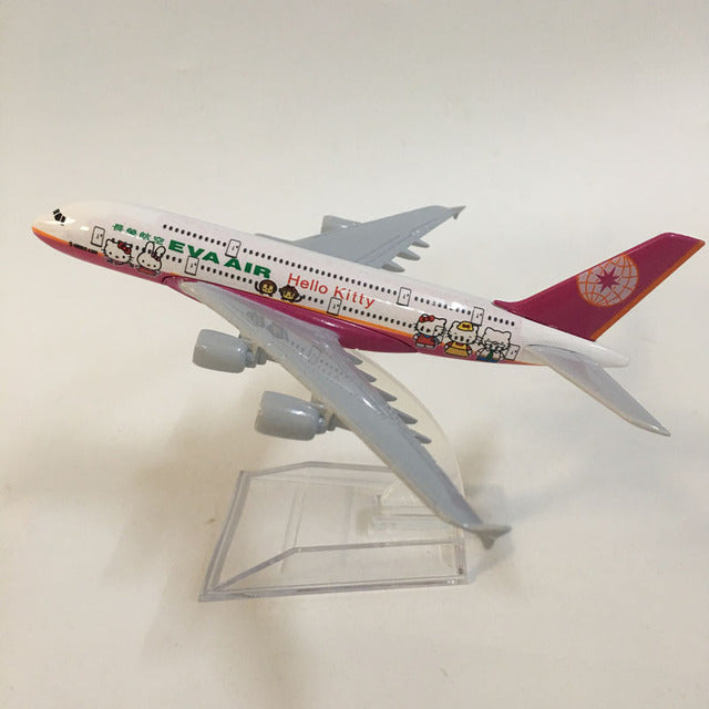 Airplane Model EVA Air A380 Planes Aircraft Model Toy 1:400 Diecast Metal Airbus A380 Airplanes AV8R