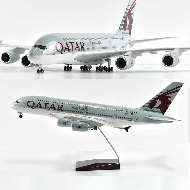 Qatar Airbus 380 Plane Model Airplane Model Aircraft Model 1/160 Scale Diecast Resin Airplanes AV8R