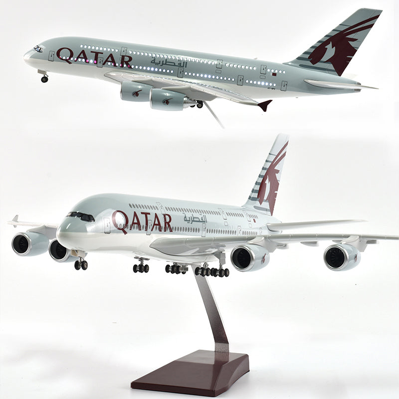 Qatar Airbus 380 Plane Model Airplane Model Aircraft Model 1/160 Scale Diecast Resin Airplanes AV8R