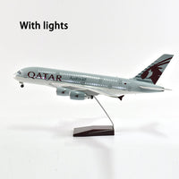 Thumbnail for Qatar Airbus 380 Plane Model Airplane Model Aircraft Model 1/160 Scale Diecast Resin Airplanes AV8R