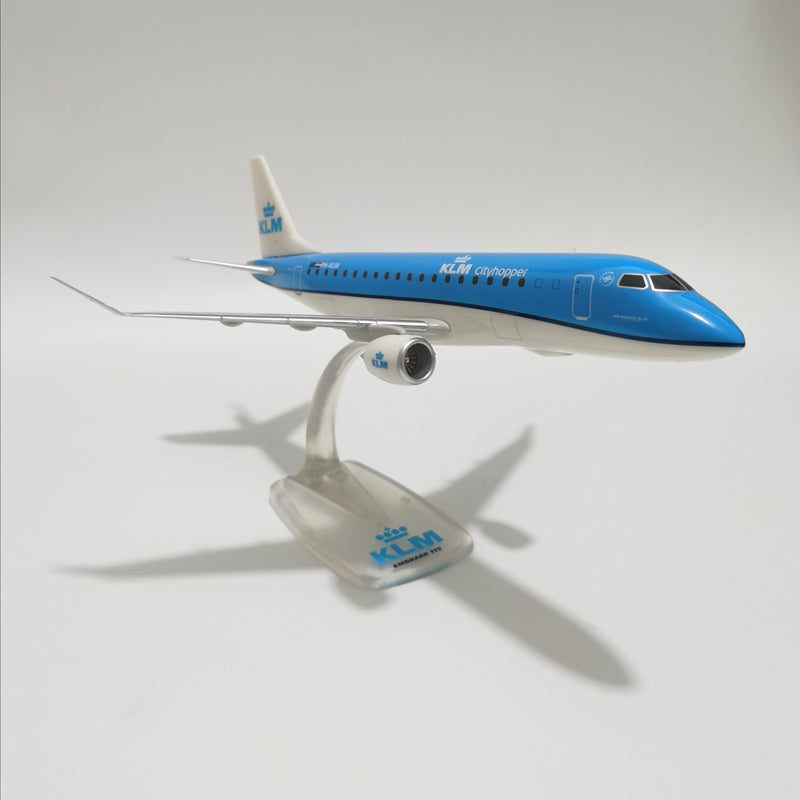 KLM ERJ-175 Plane Model Airplane 1:100 Scale Diecast Plastic KLM Royal Dutch Airlines E-175 planes AV8R