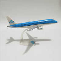 Thumbnail for KLM ERJ-175 Plane Model Airplane 1:100 Scale Diecast Plastic KLM Royal Dutch Airlines E-175 planes AV8R