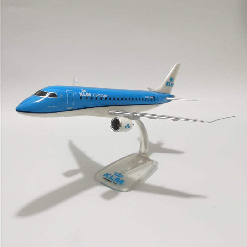 KLM ERJ-175 Plane Model Airplane 1:100 Scale Diecast Plastic KLM Royal Dutch Airlines E-175 planes AV8R