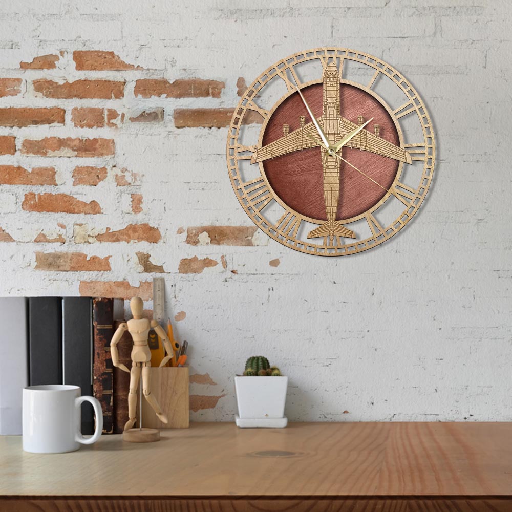 C-5 Galaxy Nature Wooden Wall Clock THE AVIATOR