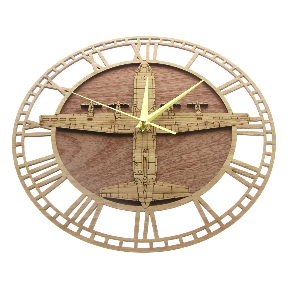 C-130J SUPER HERCULES WOODEN WALL CLOCK THE AVIATOR