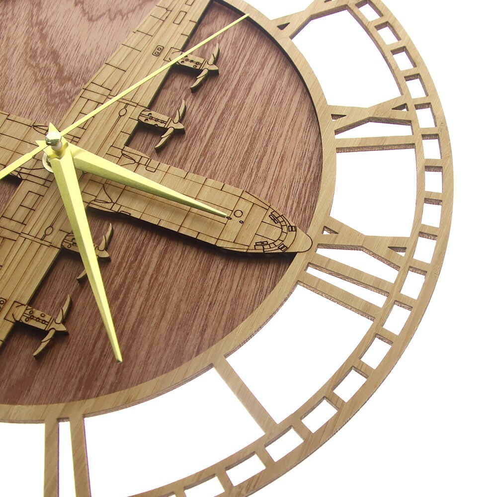 C-130J SUPER HERCULES WOODEN WALL CLOCK THE AVIATOR