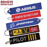 Thumbnail for BOEING Keychain llavero Embroidery Key Ring  CHAIN THE AVIATOR