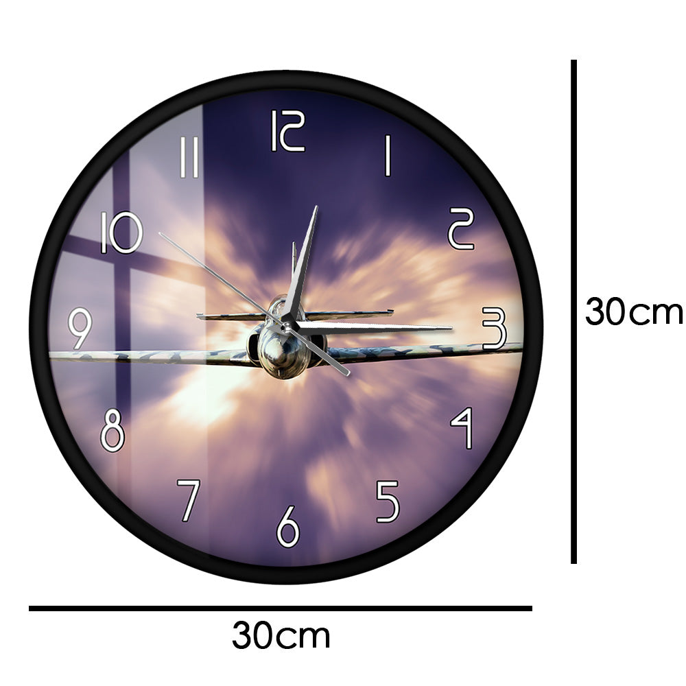 Military Jet Fighter Modern Wall Clock Airplane Flying AV8R