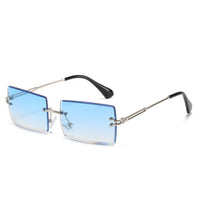 Thumbnail for Trendy Rimless Rectangle Sunglasses New Cut Design Luxury Square Glasses AV8R