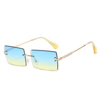 Thumbnail for Trendy Rimless Rectangle Sunglasses New Cut Design Luxury Square Glasses AV8R