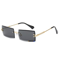 Thumbnail for Trendy Rimless Rectangle Sunglasses New Cut Design Luxury Square Glasses AV8R