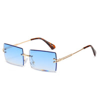 Thumbnail for Trendy Rimless Rectangle Sunglasses New Cut Design Luxury Square Glasses AV8R