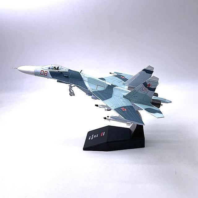 Aircraft model Plane Russian Air Force fighter Sukhoi Su-27 diecast 1:100 scale metal Planes AV8R