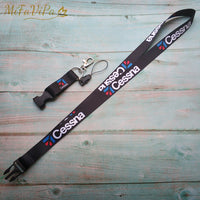 Thumbnail for Fashion Keychain Black Cessna Lanyards Neck Strap Key Chain AV8R