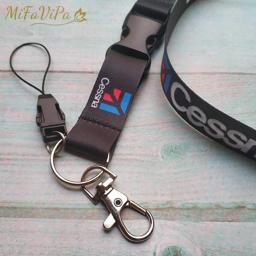 Fashion Keychain Black Cessna Lanyards Neck Strap Key Chain AV8R