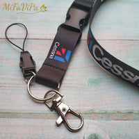 Thumbnail for Fashion Keychain Black Cessna Lanyards Neck Strap Key Chain AV8R