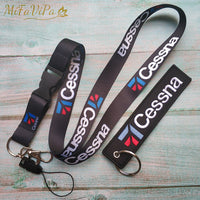 Thumbnail for Fashion Keychain Black Cessna Lanyards Neck Strap Key Chain AV8R