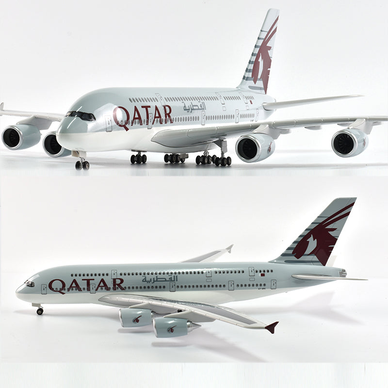 Qatar Airbus 380 Plane Model Airplane Model Aircraft Model 1/160 Scale Diecast Resin Airplanes AV8R