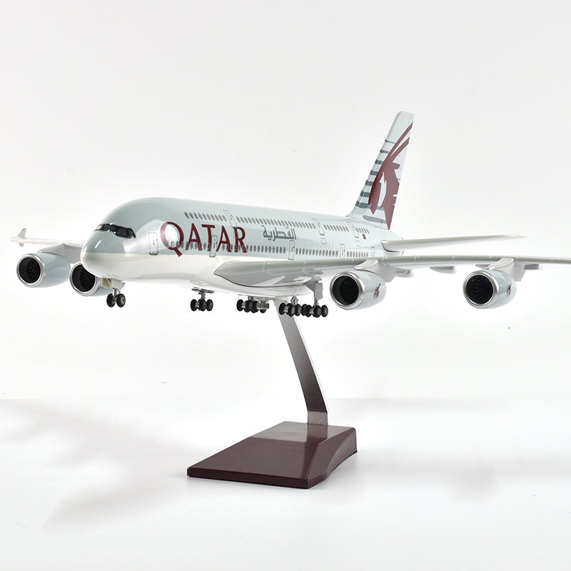 Qatar Airbus 380 Plane Model Airplane Model Aircraft Model 1/160 Scale Diecast Resin Airplanes AV8R