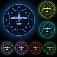 Thumbnail for Steering Wheel Flight Instrument Compass Wall Clock AV8R