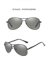 Thumbnail for Photochromic Sunglasses Men Polarized Driving Pilot Chameleon Vintage Sun Glasses AV8R