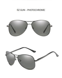 Thumbnail for Photochromic Sunglasses Men Polarized Driving Pilot Chameleon Vintage Sun Glasses AV8R