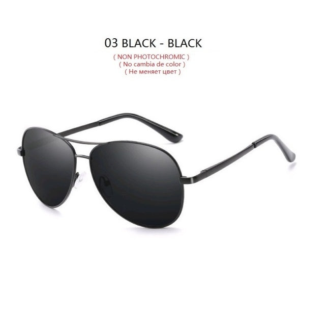 Photochromic Sunglasses Men Polarized Driving Pilot Chameleon Vintage Sun Glasses AV8R