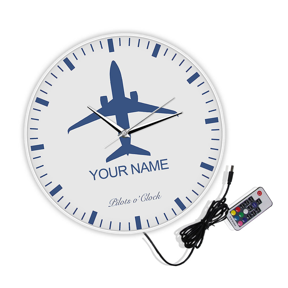 Personalized Name Aircraft Wall Clock AV8R