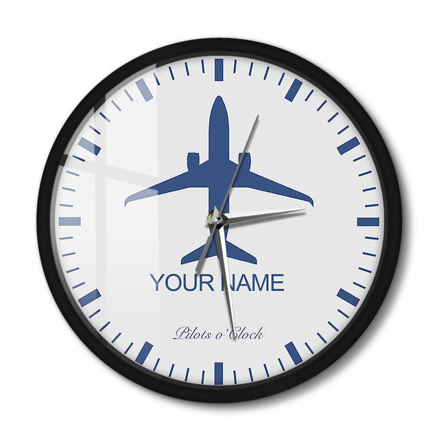 Personalized Name Aircraft Wall Clock AV8R