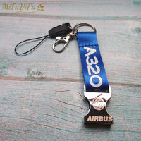 Thumbnail for MiFaViPa Red A320 Neo AIRBUS Keychain Lanyards Neck Strap Chaveiro Key Chain Llavero for ID Card Holder Lanyard Christmas Gift AV8R