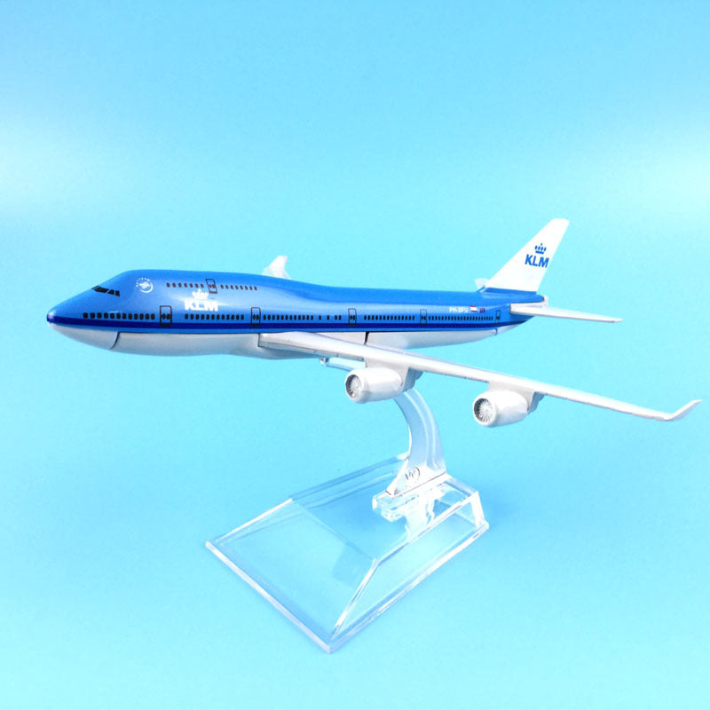 Airplane Model 16cm KLM Royal Dutch Boeing 747 Plane Model Aircraft Model 1:400 Diecast Metal Airplanes Plane Toy Gift AV8R