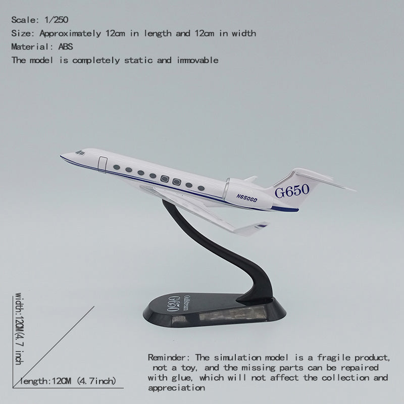 Gulfstream G650 Aircraft Diecast 1/250 Scale Planes G650 Airplane Model Plane Model AV8R