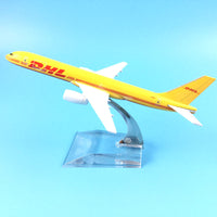 Thumbnail for Boeing 757 DHL cargo aircraft B757 16cm Alloy simulation airplane model for kids toys Christmas gift AV8R