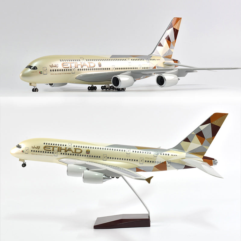 Etihad Air bus 380 Airplane Model Plane Model Aircraft Model 1/160 Scale Diecast Resin Airplanes AV8R