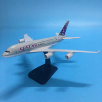 Thumbnail for Airplane Model QATAR Airbus A380 Aircraft Model 1:200 Diecast Metal Airplanes AV8R