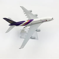 Thumbnail for THAI AIRLINES AEROPLANE MODEL AIRBUS A380 AIRPLANE 16CM METAL ALLOY DIECAST 1:400 AIRPLANE AV8R