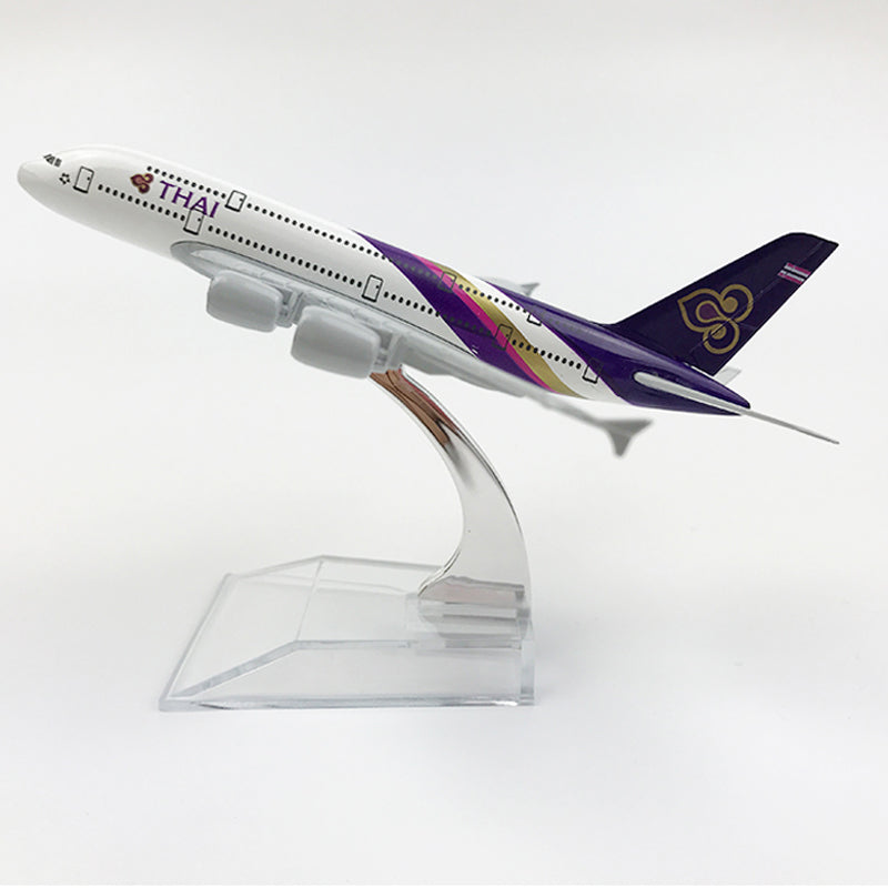 THAI AIRLINES AEROPLANE MODEL AIRBUS A380 AIRPLANE 16CM METAL ALLOY DIECAST 1:400 AIRPLANE AV8R