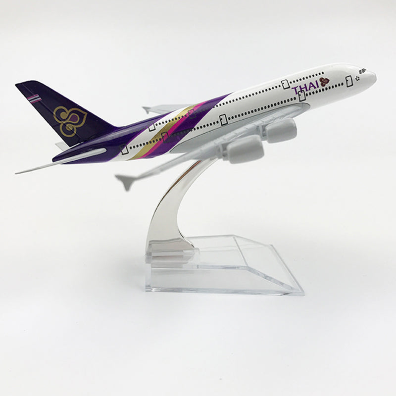 THAI AIRLINES AEROPLANE MODEL AIRBUS A380 AIRPLANE 16CM METAL ALLOY DIECAST 1:400 AIRPLANE AV8R