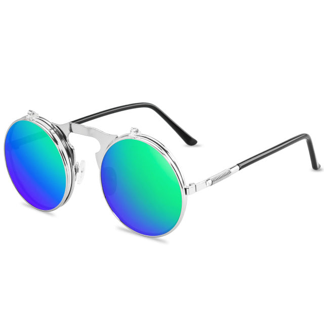 Sunglasses Retro Round Metal Sun Glasses for Men and Women Brand Designer AV8R