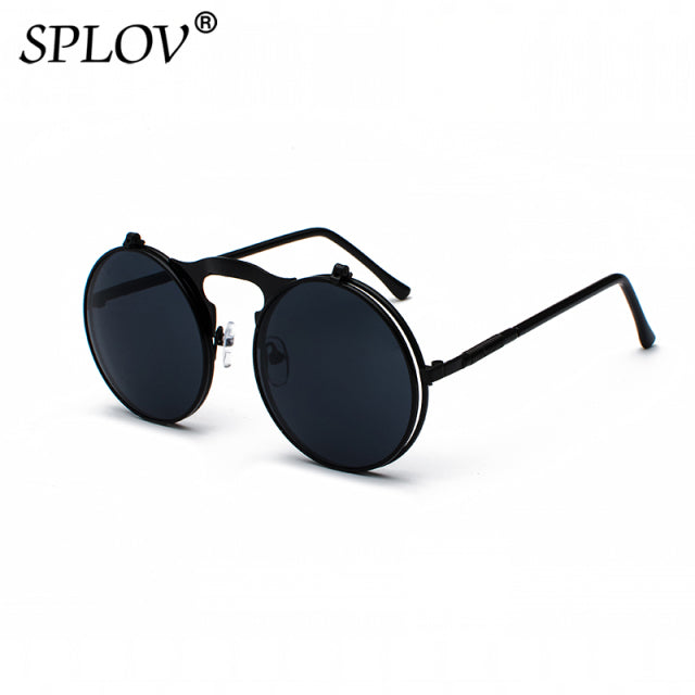 Sunglasses Retro Round Metal Sun Glasses for Men and Women Brand Designer AV8R