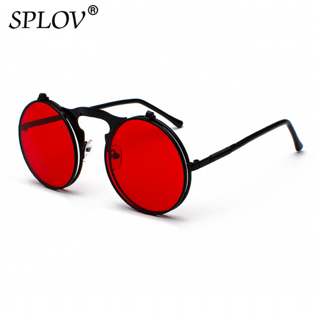 Sunglasses Retro Round Metal Sun Glasses for Men and Women Brand Designer AV8R