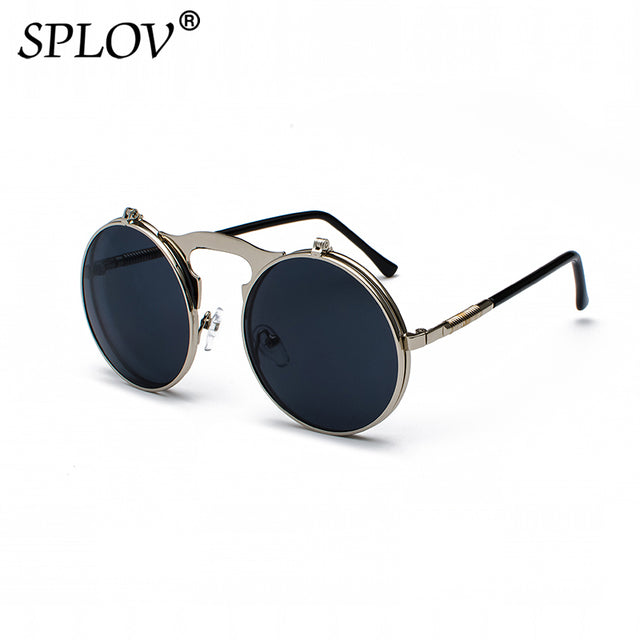 Sunglasses Retro Round Metal Sun Glasses for Men and Women Brand Designer AV8R