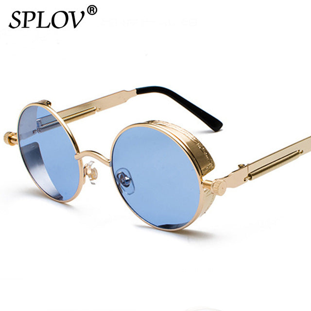 Vintage Round Polarized Sunglasses Retro Steampunk Sun Glasses AV8R