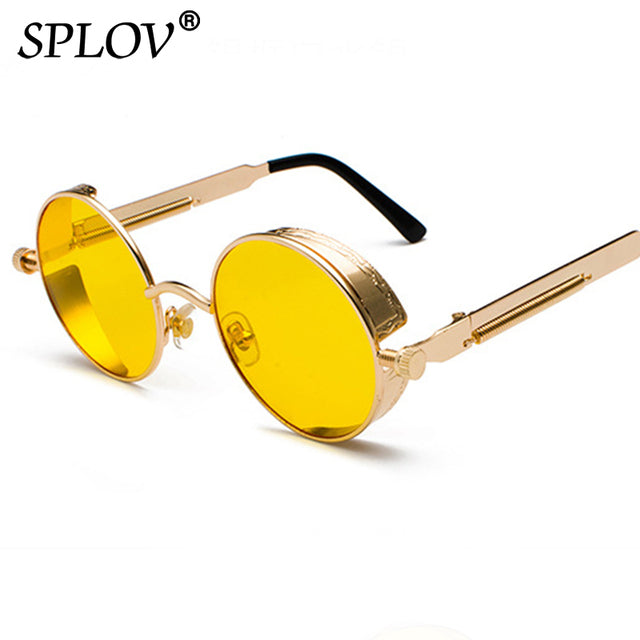 Vintage Round Polarized Sunglasses Retro Steampunk Sun Glasses AV8R